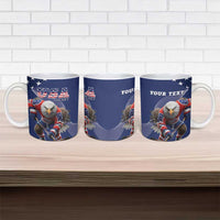 Custom USA Ice Hockey Ceramic Mug Eagle Mascot