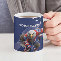 Custom USA Ice Hockey Ceramic Mug Eagle Mascot