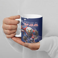 Custom USA Ice Hockey Ceramic Mug Eagle Mascot