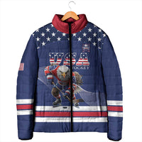 Custom USA Ice Hockey Padded Jacket Eagle Mascot