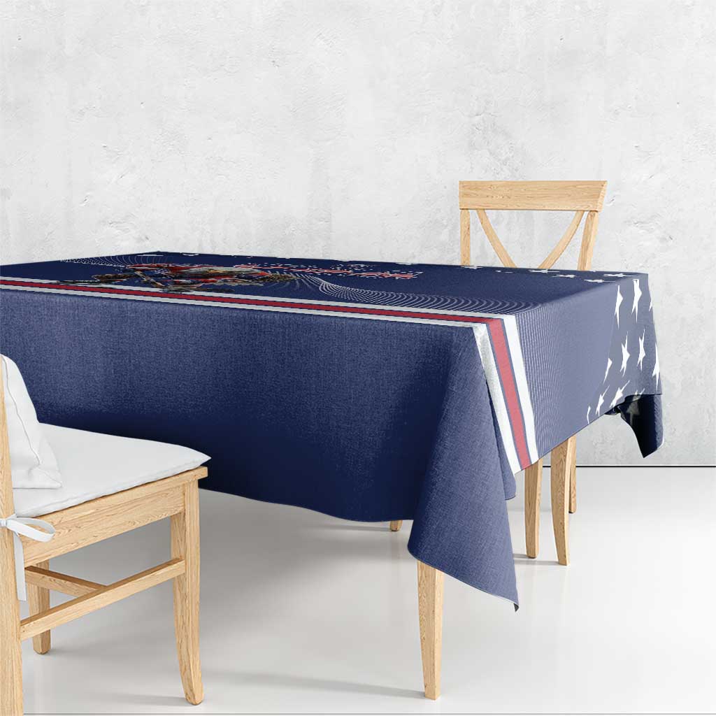 USA Ice Hockey Tablecloth Eagle Mascot
