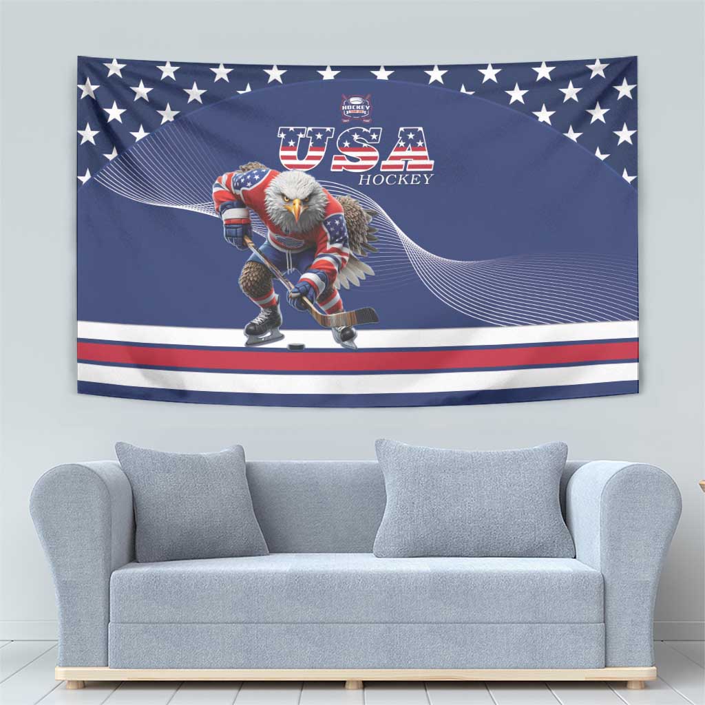 USA Ice Hockey Tapestry Eagle Mascot