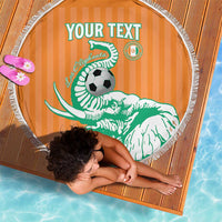 Custom Ivory Coast Football Beach Blanket Come On Elephants