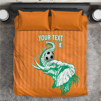 Custom Ivory Coast Football Bedding Set Come On Elephants
