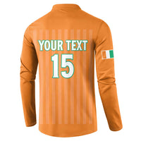 Custom Ivory Coast Football Button Sweatshirt Come On Elephants