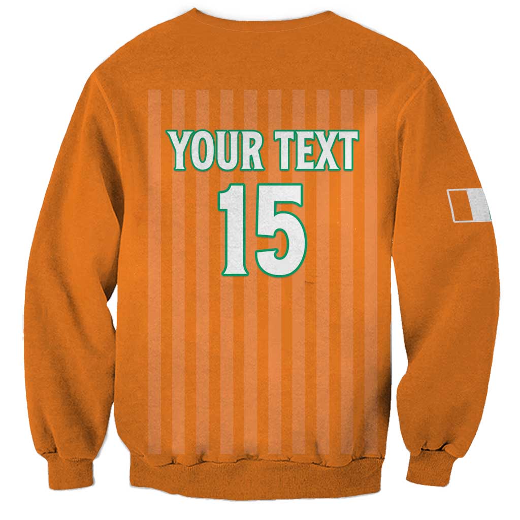 Custom Ivory Coast Football Sweatshirt Come On Elephants