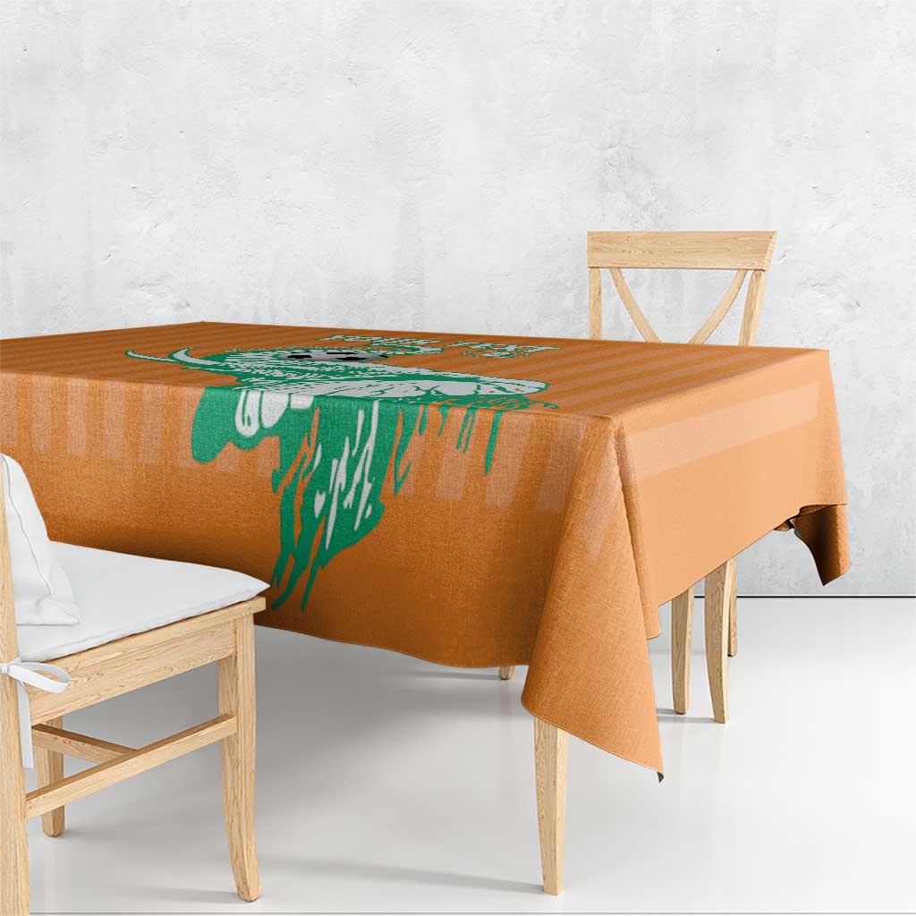 Custom Ivory Coast Football Tablecloth Come On Elephants