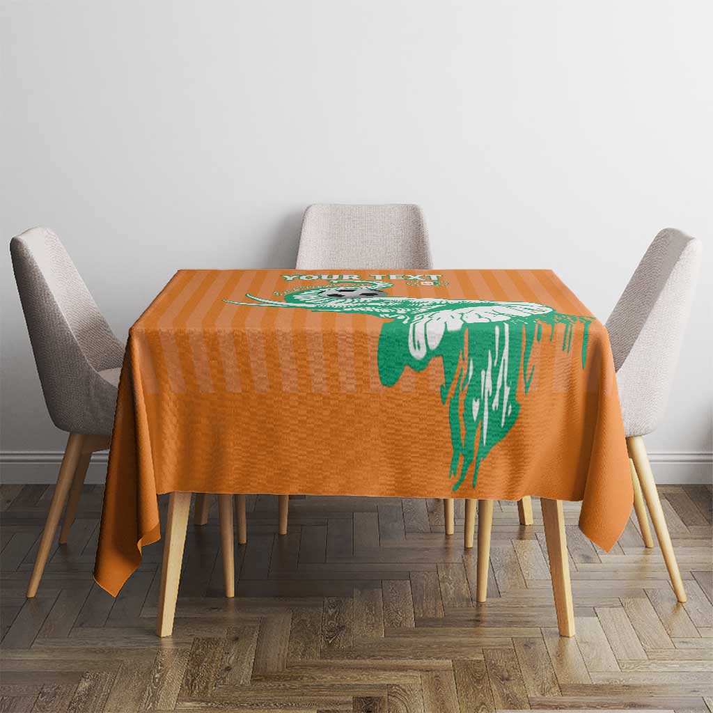 Custom Ivory Coast Football Tablecloth Come On Elephants