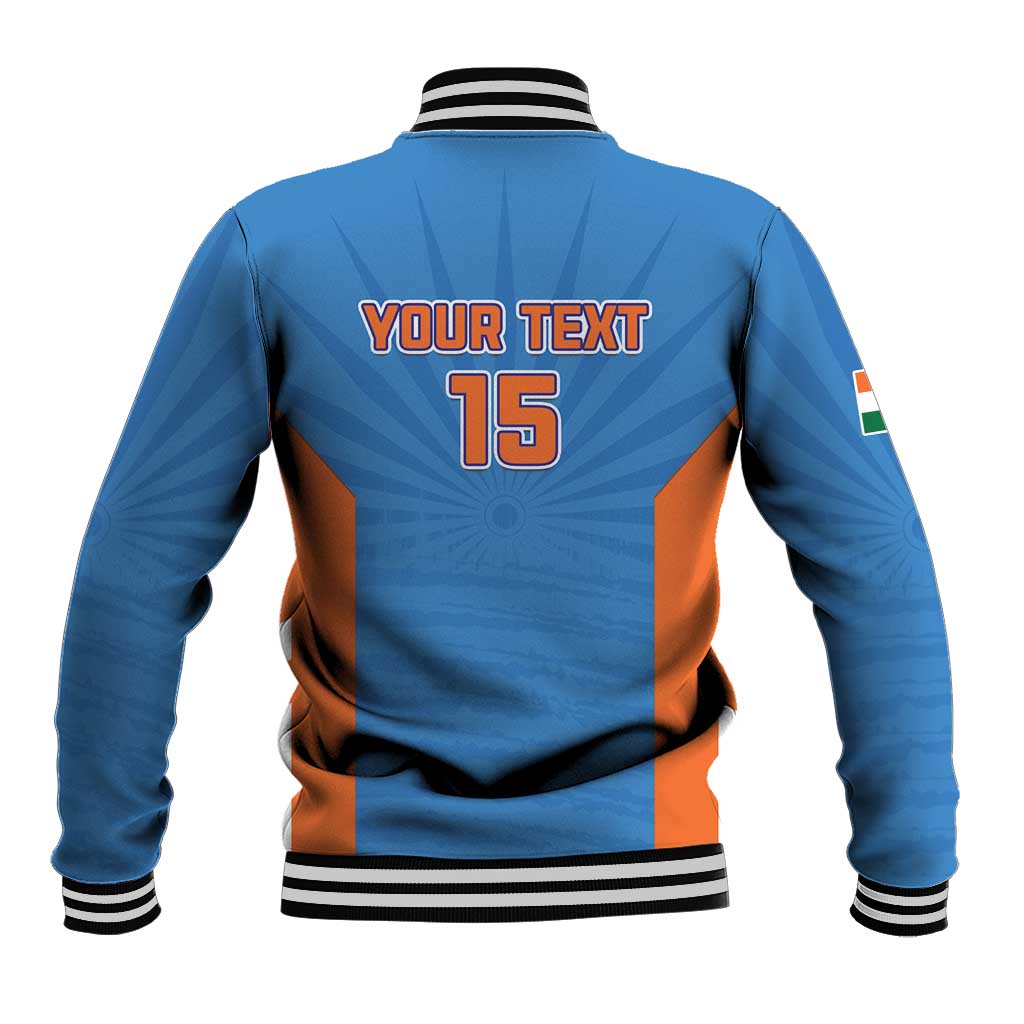 Custom India Cricket Baseball Jacket Go Champions - Wonder Print Shop