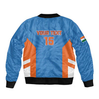 Custom India Cricket Bomber Jacket Go Champions - Wonder Print Shop