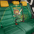 Custom South Africa Cricket Back Car Seat Cover Lion Mascot With Protea - Wonder Print Shop