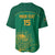 Custom South Africa Cricket Baseball Jersey Lion Mascot With Protea - Wonder Print Shop