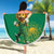 Custom South Africa Cricket Beach Blanket Lion Mascot With Protea - Wonder Print Shop