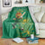 Custom South Africa Cricket Blanket Lion Mascot With Protea