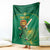 Custom South Africa Cricket Blanket Lion Mascot With Protea