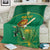 Custom South Africa Cricket Blanket Lion Mascot With Protea