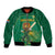 Custom South Africa Cricket Bomber Jacket Lion Mascot With Protea - Wonder Print Shop