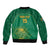 Custom South Africa Cricket Bomber Jacket Lion Mascot With Protea - Wonder Print Shop