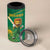 Custom South Africa Proteas Cricket 4 in 1 Can Cooler Tumbler Lion Mascot With Protea - Wonder Print Shop