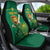 Custom South Africa Cricket Car Seat Cover Lion Mascot With Protea - Wonder Print Shop