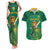 Custom South Africa Cricket Couples Matching Tank Maxi Dress and Hawaiian Shirt Lion Mascot With Protea - Wonder Print Shop