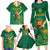 Custom South Africa Cricket Family Matching Long Sleeve Bodycon Dress and Hawaiian Shirt Lion Mascot With Protea - Wonder Print Shop