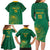 Custom South Africa Cricket Family Matching Long Sleeve Bodycon Dress and Hawaiian Shirt Lion Mascot With Protea - Wonder Print Shop