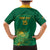 Custom South Africa Cricket Family Matching Mermaid Dress and Hawaiian Shirt Lion Mascot With Protea - Wonder Print Shop