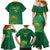 Custom South Africa Cricket Family Matching Mermaid Dress and Hawaiian Shirt Lion Mascot With Protea - Wonder Print Shop