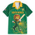 Custom South Africa Cricket Family Matching Mermaid Dress and Hawaiian Shirt Lion Mascot With Protea - Wonder Print Shop