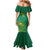 Custom South Africa Cricket Family Matching Mermaid Dress and Hawaiian Shirt Lion Mascot With Protea - Wonder Print Shop