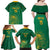 Custom South Africa Cricket Family Matching Off Shoulder Maxi Dress and Hawaiian Shirt Lion Mascot With Protea - Wonder Print Shop