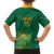 Custom South Africa Cricket Family Matching Puletasi and Hawaiian Shirt Lion Mascot With Protea - Wonder Print Shop