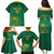 Custom South Africa Cricket Family Matching Puletasi and Hawaiian Shirt Lion Mascot With Protea - Wonder Print Shop