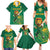 Custom South Africa Cricket Family Matching Summer Maxi Dress and Hawaiian Shirt Lion Mascot With Protea - Wonder Print Shop