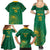 Custom South Africa Cricket Family Matching Summer Maxi Dress and Hawaiian Shirt Lion Mascot With Protea - Wonder Print Shop