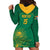 Custom South Africa Cricket Hoodie Dress Lion Mascot With Protea - Wonder Print Shop