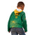 Custom South Africa Cricket Kid Hoodie Lion Mascot With Protea - Wonder Print Shop