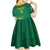 Custom South Africa Cricket Kid Short Sleeve Dress Lion Mascot With Protea - Wonder Print Shop