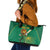 Custom South Africa Cricket Leather Tote Bag Lion Mascot With Protea - Wonder Print Shop