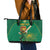 Custom South Africa Cricket Leather Tote Bag Lion Mascot With Protea - Wonder Print Shop