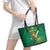 Custom South Africa Cricket Leather Tote Bag Lion Mascot With Protea - Wonder Print Shop