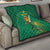 Custom South Africa Cricket Quilt Lion Mascot With Protea - Wonder Print Shop