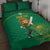 Custom South Africa Cricket Quilt Bed Set Lion Mascot With Protea - Wonder Print Shop