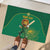 Custom South Africa Cricket Rubber Doormat Lion Mascot With Protea - Wonder Print Shop