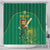 Custom South Africa Cricket Shower Curtain Lion Mascot With Protea