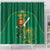 Custom South Africa Cricket Shower Curtain Lion Mascot With Protea