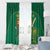 Custom South Africa Cricket Window Curtain Lion Mascot With Protea - Wonder Print Shop