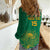 Custom South Africa Cricket Women Casual Shirt Lion Mascot With Protea - Wonder Print Shop