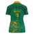 Custom South Africa Cricket Women Polo Shirt Lion Mascot With Protea - Wonder Print Shop